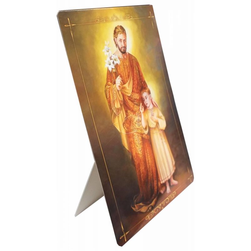 Święty Józef - Stojaczek papierowy (2) - Folder religijny - Święty Józef - Stojaczek papierowy (2)