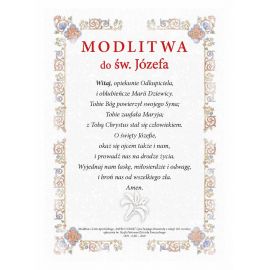 Święty Józef - Ikona dwustronna z modlitwą format A5 (3) - Ikony z  tektury introligatorskiej. - zdjęcie 2 - Święty Józef - Ikona dwustronna z modlitwą format A5 (3)
