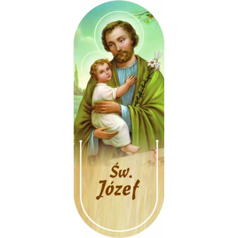 Święty Józef - Zakładka półokrągła syntetyczna - Zakładki religijne do książek - Święty Józef - Zakładka półokrągła syntetyczna