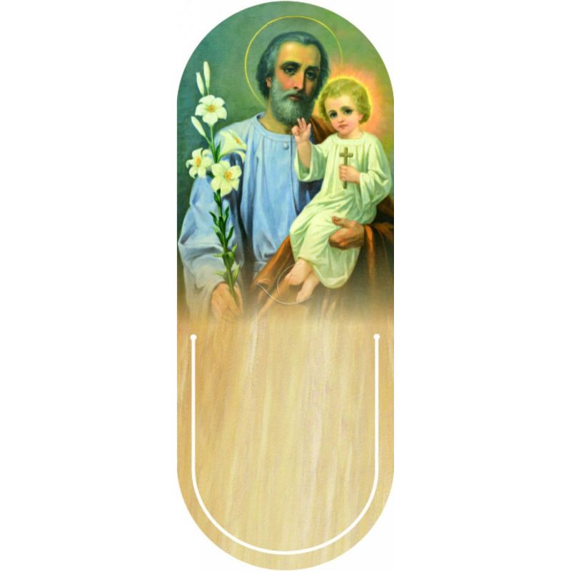 Święty Józef - Zakładka półokrągła syntetyczna (3) - Zakładki religijne do książek - Święty Józef - Zakładka półokrągła syntetyczna (3)