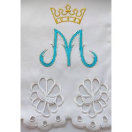 Obrus Maryjny haftowany (85) - OBRUSY OŁTARZOWE - zdjęcie 2 - Obrus Maryjny haftowany (85)