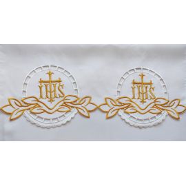 Obrus ołtarzowy haftowany - wzór eucharystyczny (127) - OBRUSY OŁTARZOWE