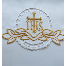 Obrus ołtarzowy haftowany - wzór eucharystyczny (127) - OBRUSY OŁTARZOWE - zdjęcie 2 - Obrus ołtarzowy haftowany - wzór eucharystyczny (127)