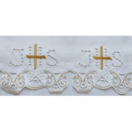 Obrus ołtarzowy haftowany - wzór eucharystyczny (126) - OBRUSY OŁTARZOWE