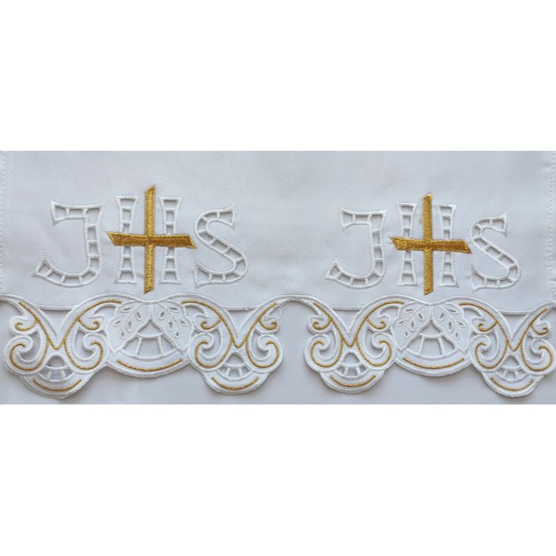 Obrus ołtarzowy haftowany - wzór eucharystyczny (126) - OBRUSY OŁTARZOWE - Obrus ołtarzowy haftowany - wzór eucharystyczny (126)