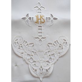 Obrus ołtarzowy haftowany - wzór eucharystyczny (96) - OBRUSY OŁTARZOWE - zdjęcie 2 - Obrus ołtarzowy haftowany - wzór eucharystyczny (96)