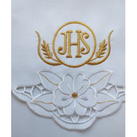 Obrus ołtarzowy haftowany - wzór eucharystyczny (95) - OBRUSY OŁTARZOWE - zdjęcie 2 - Obrus ołtarzowy haftowany - wzór eucharystyczny (95)
