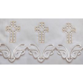 Obrus ołtarzowy haftowany - wzór eucharystyczny (102) - OBRUSY OŁTARZOWE - zdjęcie 2 - Obrus ołtarzowy haftowany - wzór eucharystyczny (102)