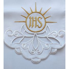 Obrus ołtarzowy haftowany - wzór eucharystyczny (114) - OBRUSY OŁTARZOWE - zdjęcie 2 - Obrus ołtarzowy haftowany - wzór eucharystyczny (114)