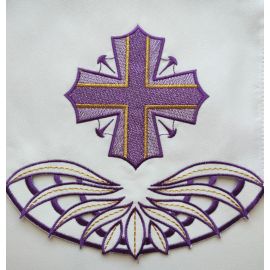 Obrus ołtarzowy haftowany - wzór eucharystyczny (76F) - OBRUSY OŁTARZOWE - zdjęcie 3 - Obrus ołtarzowy haftowany - wzór eucharystyczny (76F)