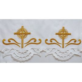 Obrus ołtarzowy haftowany - wzór eucharystyczny (116) - OBRUSY OŁTARZOWE