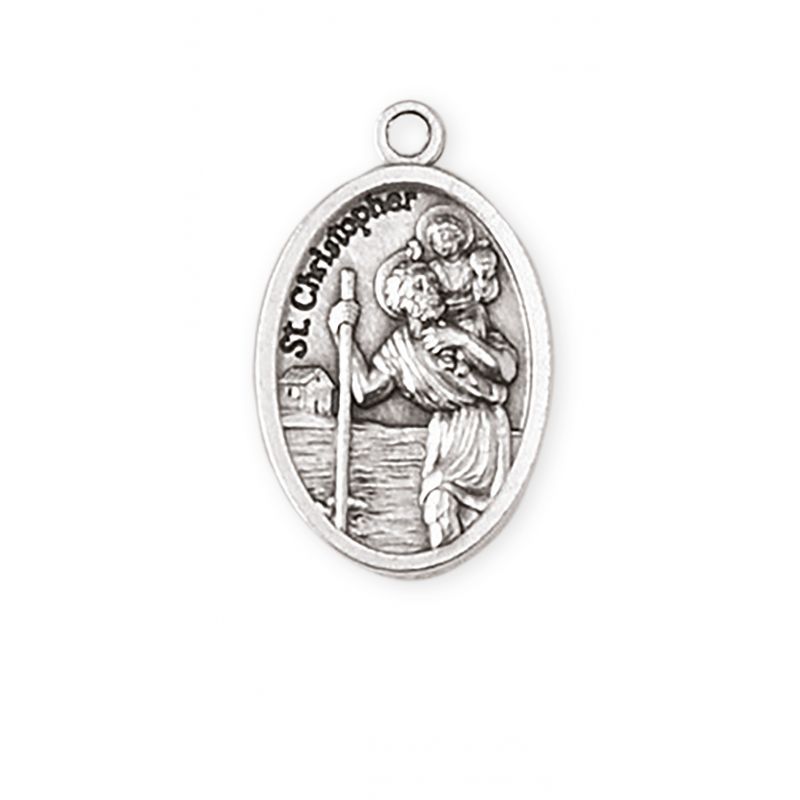 Medalik metalowy Święty Krzysztof - Medaliki włoskie metalowe - Medalik metalowy Święty Krzysztof