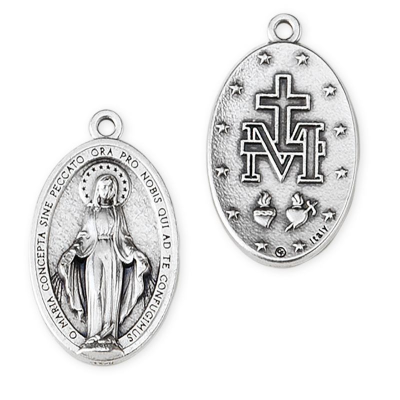Medalik metalowy Matka Boża Niepokalana 4 cm - Medaliki włoskie metalowe - Medalik metalowy Matka Boża Niepokalana 4 cm