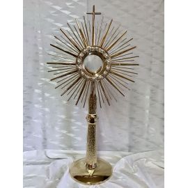 Monstrancja mosiężna, pozłacana - 66 cm (D7) - MONSTRANCJE