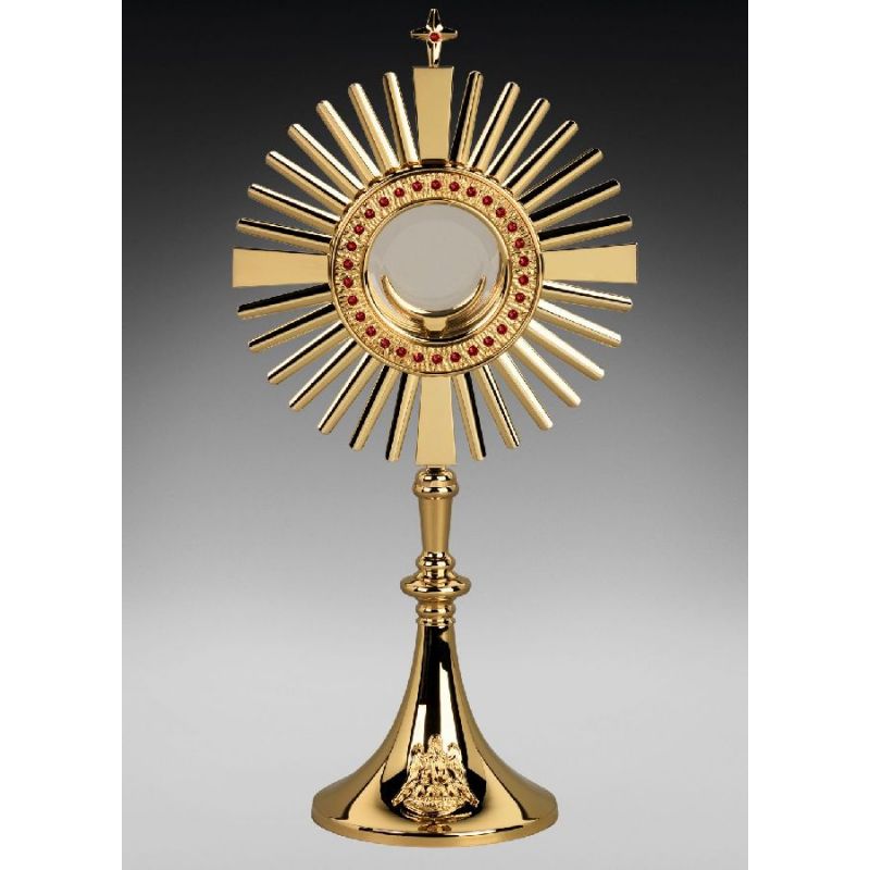 Monstrancja mosiężna, pozłacana - 51 cm (D12) - MONSTRANCJE - Monstrancja mosiężna, pozłacana - 51 cm (D12)