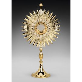 Monstrancja mosiężna, pozłacana - 77 cm (D14) - MONSTRANCJE