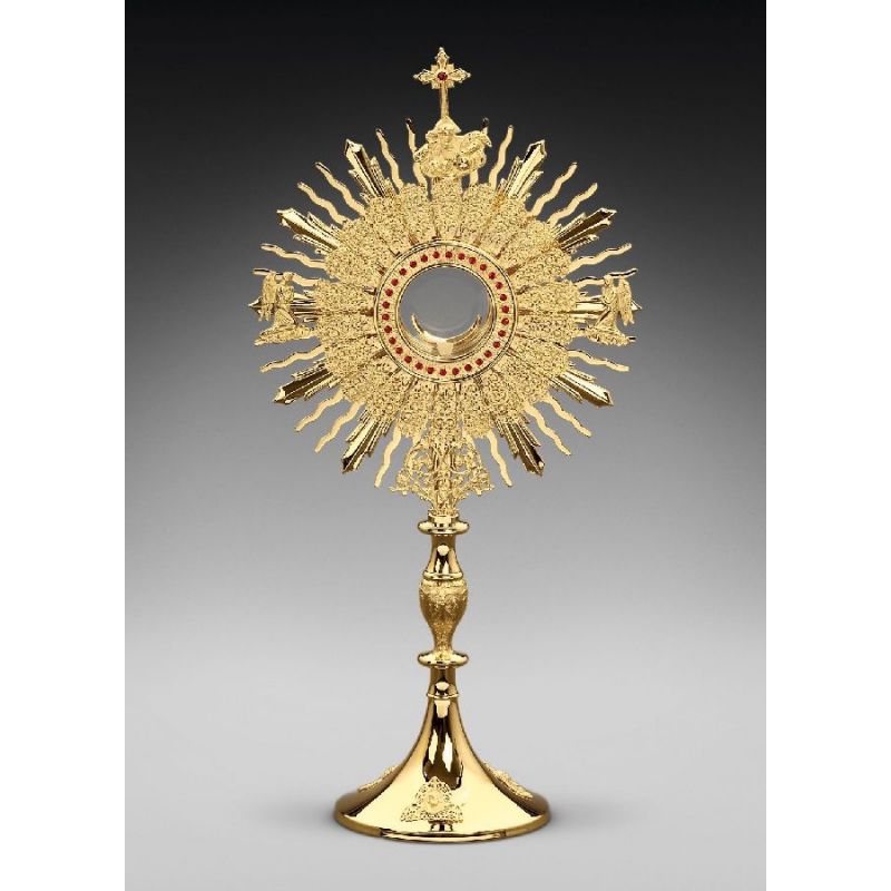 Monstrancja mosiężna, pozłacana - 73 cm (D21) - MONSTRANCJE - Monstrancja mosiężna, pozłacana - 73 cm (D21)