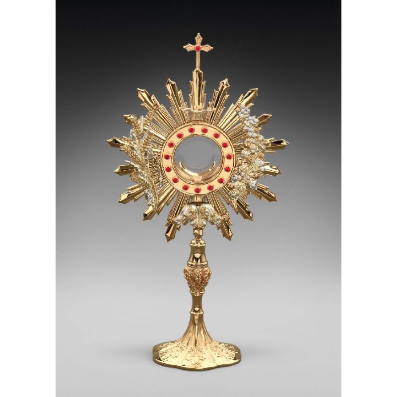 Monstrancja mosiężna, pozłacana - 59 cm (D25) - MONSTRANCJE - Monstrancja mosiężna, pozłacana - 59 cm (D25)