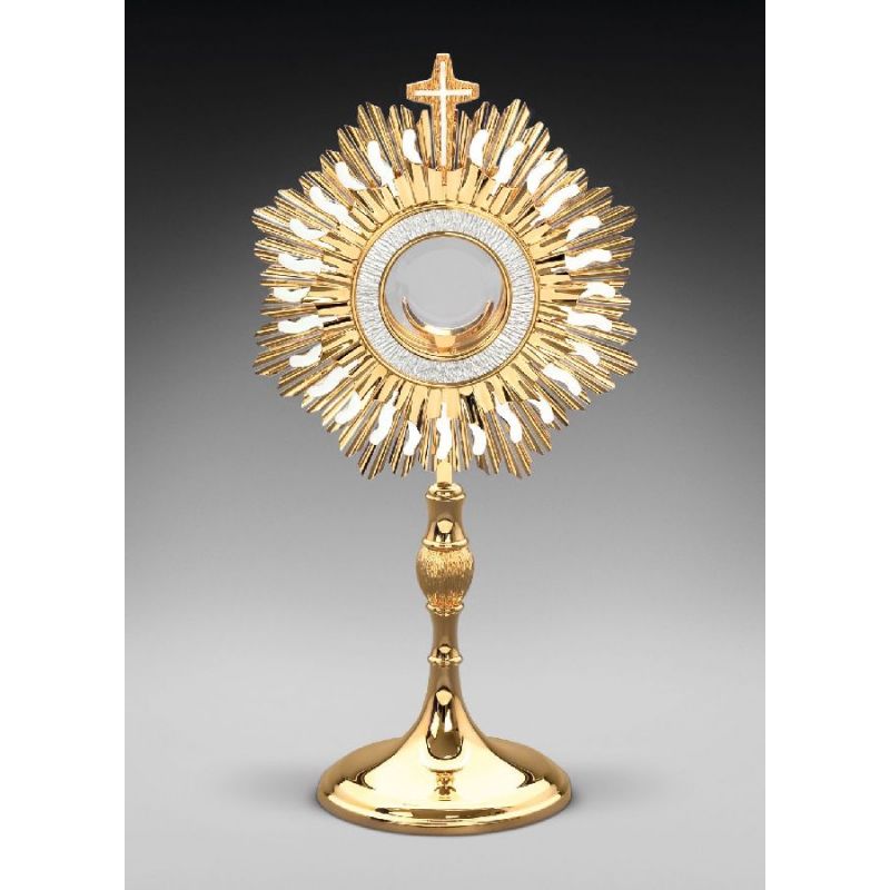 Monstrancja mosiężna, pozłacana - 55 cm (D27) - MONSTRANCJE - Monstrancja mosiężna, pozłacana - 55 cm (D27)