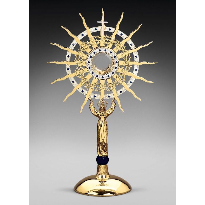 Monstrancja Maryjna, pozłacana - 74 cm (D29) - MONSTRANCJE - Monstrancja Maryjna, pozłacana - 74 cm (D29)