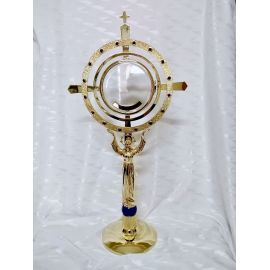 Monstrancja Maryjna, luna 16 cm, pozłacana - 68 cm (D33)