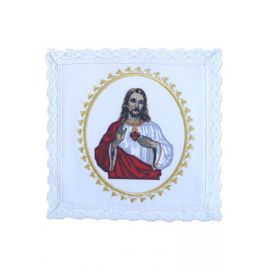 Bielizna kielichowa haftowana - Serce Pana Jezusa - Zestawy - zdjęcie 2 - Bielizna kielichowa haftowana - Serce Pana Jezusa