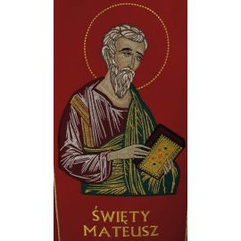 Stuła haftowana z wizerunkiem - Święty Mateusz - Z POSTACIAMI - zdjęcie 2 - Stuła haftowana z wizerunkiem - Święty Mateusz