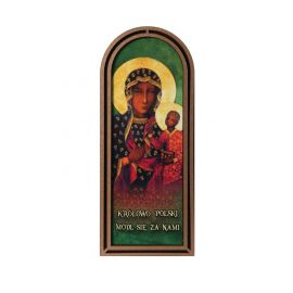 Obraz półokrągły - Matka Boża Częstochowska - Obrazek religijny płyta HDF