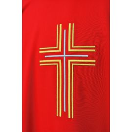 Ornat haftowany czerwony - krzyż (15) - Ornaty czerwone - zdjęcie 2 - Ornat haftowany czerwony - krzyż (15)