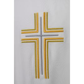 Ornat haftowany ecru - krzyż (15) - Ornaty białe/ ecru - zdjęcie 2 - Ornat haftowany ecru - krzyż (15)