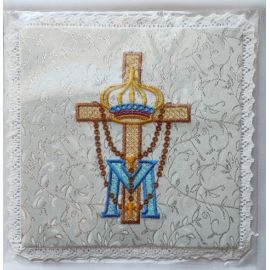 Palka haftowana wzór maryjny M (5) - kolor niebieski - zdjęcie 2 - Palka haftowana wzór maryjny M (5)