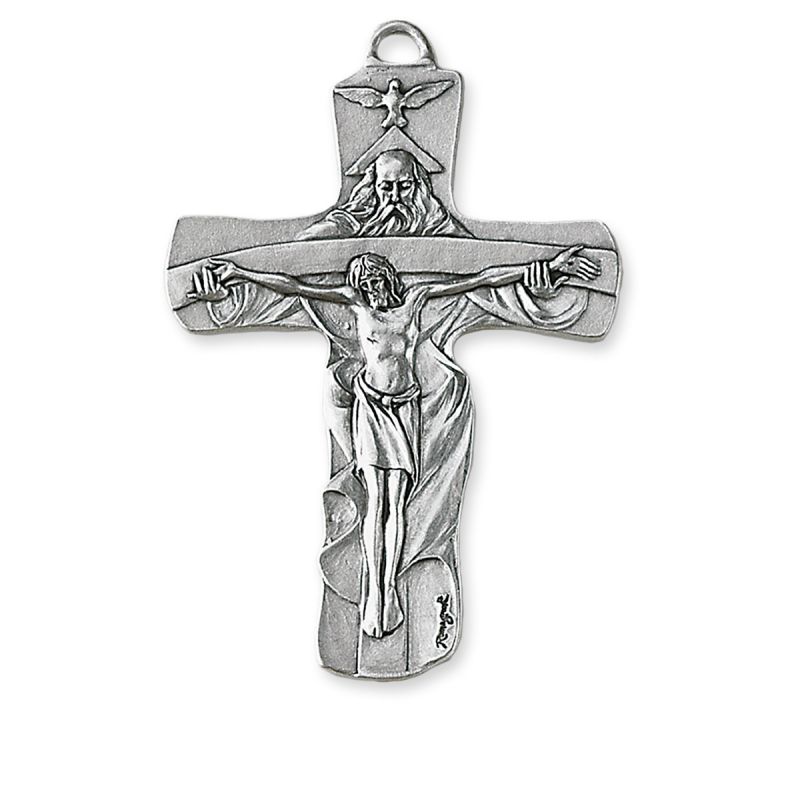 Krzyżyk metalowy Trójca Święta - 6,5 cm - Krzyżyki metalowe włoskie - Krzyżyk metalowy Trójca Święta - 6,5 cm