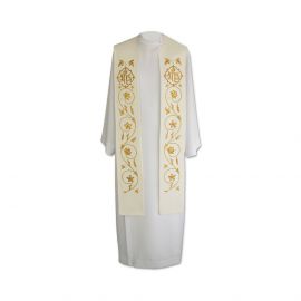 Stuła kapłańska eucharystyczna IHS - 4 kolory do wyboru - EUCHARYSTYCZNE - zdjęcie 3 - Stuła kapłańska eucharystyczna IHS - 3 kolory