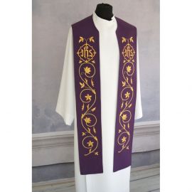 Stuła kapłańska eucharystyczna IHS - 4 kolory do wyboru - EUCHARYSTYCZNE - zdjęcie 6 - Stuła kapłańska eucharystyczna IHS - 3 kolory