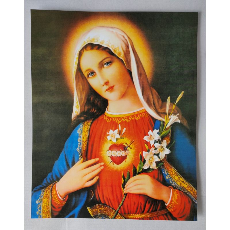 Serce Maryi - Obraz do oprawienia format (20x25) - nr 2 - OBRAZY RELIGIJNE - Serce Maryi - Obraz do oprawienia format (20x25) - nr 2