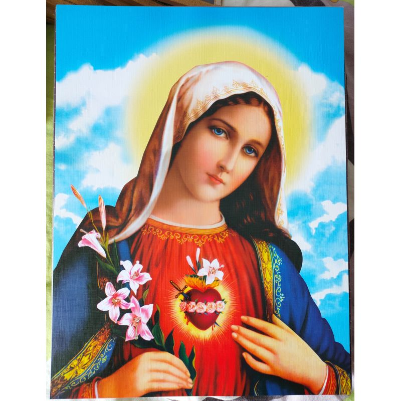 Serce Maryi - Obraz do oprawienia format (30x40) - OBRAZY RELIGIJNE - Serce Maryi - Obraz do oprawienia format (30x40)