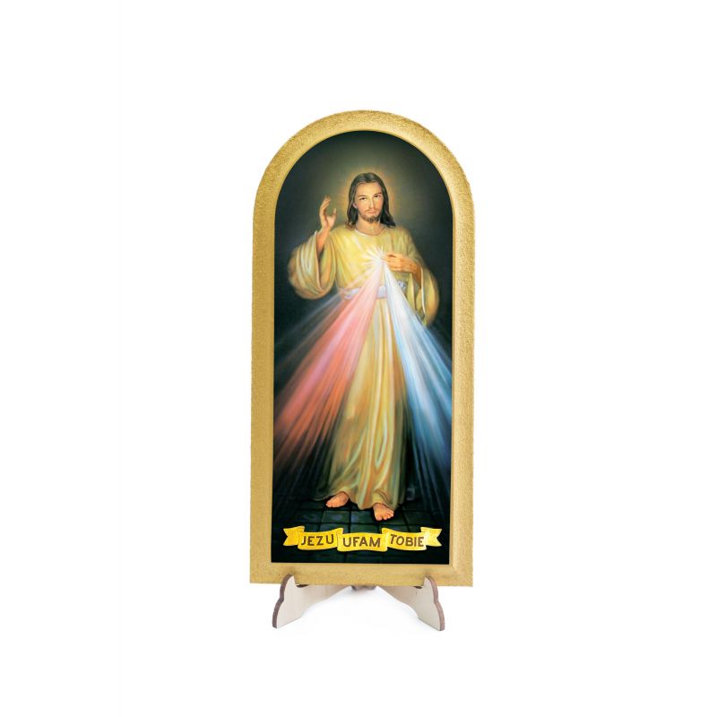 Obraz półokrągły Jezu Ufam Tobie (2) - Obrazek religijny płyta HDF - Obraz półokrągły Jezu Ufam Tobie (2)