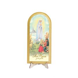 Matka Boża Fatimska - Objawienie - Obraz półokrągły - Obrazek religijny płyta HDF