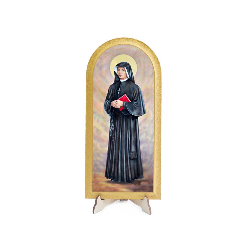 Święta Faustyna - Ołtarz ze szczyrku - Obraz półokrągły - Obrazek religijny płyta HDF - Święta Faustyna - Ołtarz ze szczyrku - Obraz półokrągły