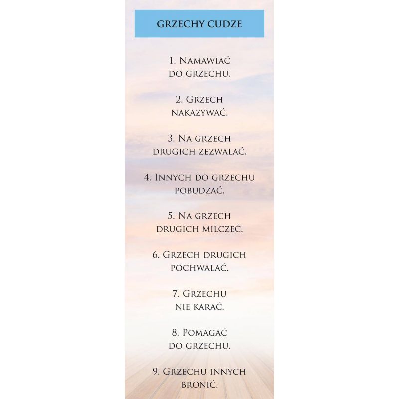 Baner - Grzechy Cudze - Banery edukacyjne, szkolne - Baner - Grzechy Cudze