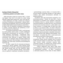Folder rozkładany — Kardynał Stefan Wyszyński - Folder religijny - zdjęcie 2 - Folder rozkładany — Kardynał Stefan Wyszyński