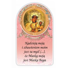 Zakładka papierowa półokrągła - Matka Boża Częstochowska - Zakładki religijne do książek