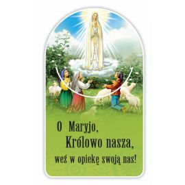 Zakładka papierowa półokrągła - Matka Boża Fatimska - Zakładki religijne do książek