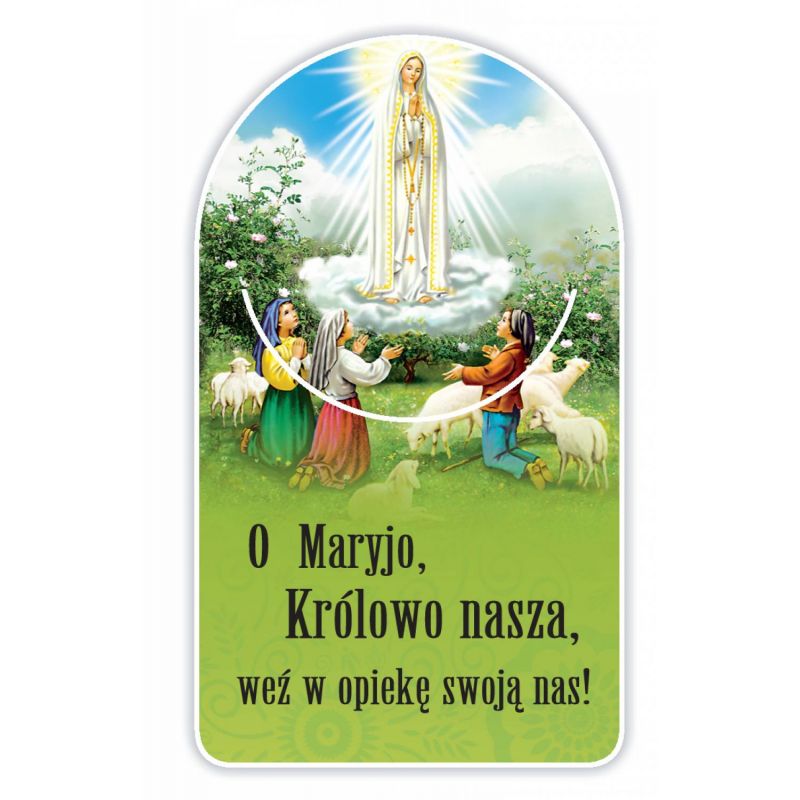 Zakładka papierowa półokrągła - Matka Boża Fatimska - Zakładki religijne do książek - Zakładka papierowa półokrągła - Matka Boża Fatimska