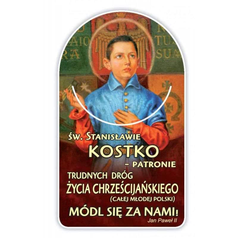 Zakładka papierowa półokrągła - Święty Stanisław Kostka - Zakładki religijne do książek - Zakładka papierowa półokrągła - Święty Stanisław Kostka