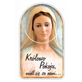 Zakładka papierowa półokrągła - Matka Boża z Medjugorie - Zakładki religijne do książek