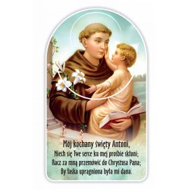 Zakładka papierowa półokrągła - Święty Antoni - Zakładki religijne do książek