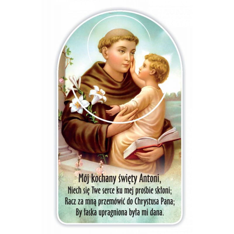 Zakładka papierowa półokrągła - Święty Antoni - Zakładki religijne do książek - Zakładka papierowa półokrągła - Święty Antoni