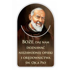 Zakładka papierowa półokrągła - Święty Ojciec Pio - Zakładki religijne do książek