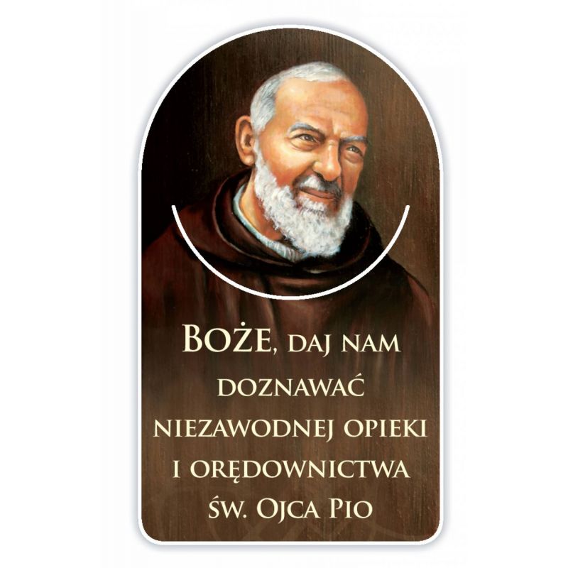 Zakładka papierowa półokrągła - Święty Ojciec Pio - Zakładki religijne do książek - Zakładka papierowa półokrągła - Święty Ojciec Pio
